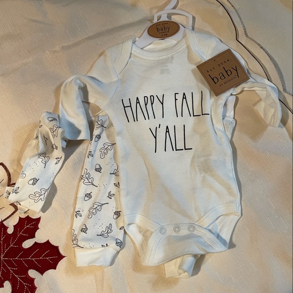 Rae Dunn - Happy fall y’all - new- size 3-6 - Picture 3 of 11